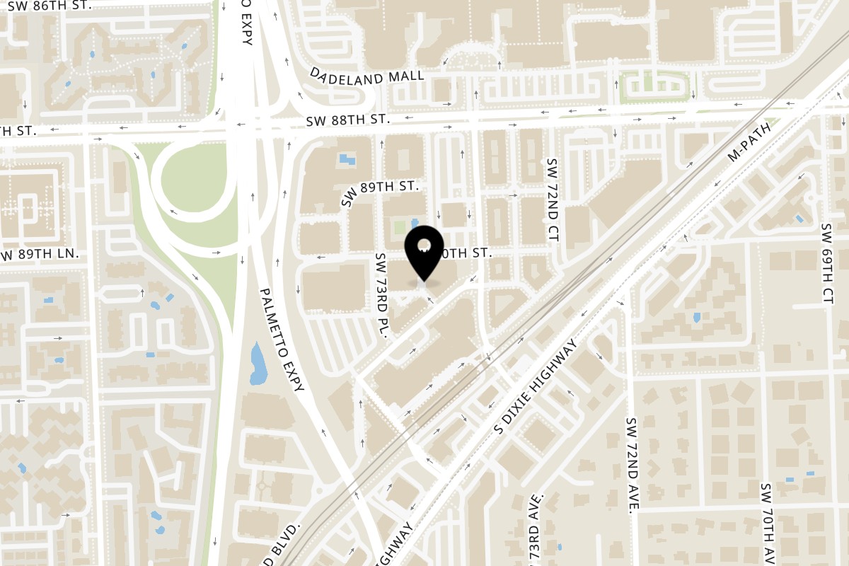 Map showing the location of Rinconcito on 9059 SW 73rd Ct in Miami